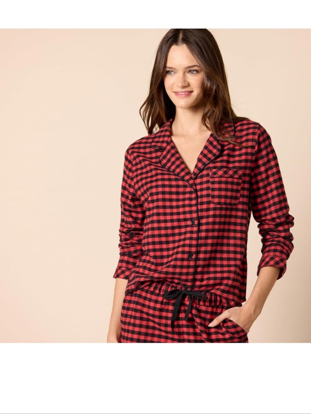 Amazon Essentials Cotton Flannel Buffalo Plaid Pajamas Sleepwear Set, XS, NEW